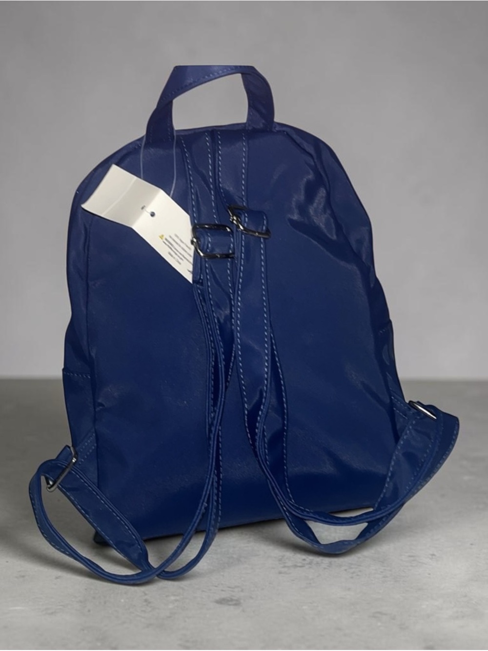 Cobalt Blue Vegan backpack - Picture 2 of 5